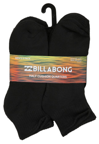 Thumbnail 1: BILLABONG Men's 8 Pk Half Cushion Quarter Socks  