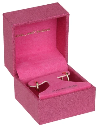 Thumbnail 1: Olivia and Jackson Sterling Silver Gold Plated Hoop Earrings in Gift Box 