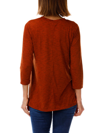 Thumbnail 2: Tru Self Women's Petite Harvest Pumpkin Tee  