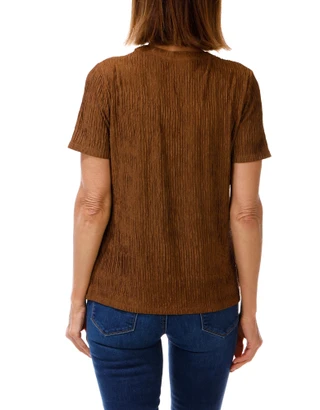 Thumbnail 2: 3RD & MALT Women's Pleated Button Accent Top  