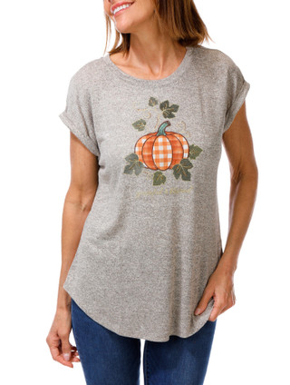 Thumbnail 1: Tru Self Women's Harvest Pumpkin Top  