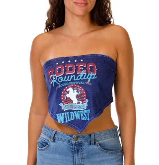 Thumbnail 1: Like An Angel Juniors Western Bandana Tie Top  