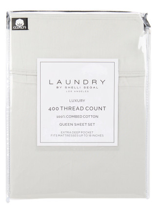 Thumbnail 1: Laundry Queen Size 400 Thread Count 4 Pc Sheet Set  
