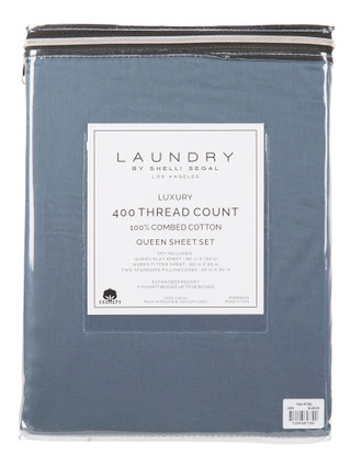 Thumbnail 2: Laundry Queen Size 400 Thread Count 4 Pc Sheet Set  