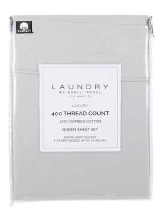 Thumbnail 1: Laundry Queen Size 400 Thread Count 4 Pc Sheet Set  