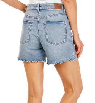 Thumbnail 2: Laura Ashley Women's Camden Scallop Denim Shorts  