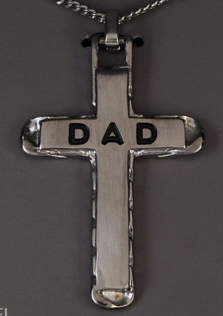 Thumbnail 2: AMERICAN EXCHANGE Men's Dad Cross Pendant Necklace  