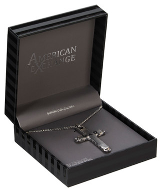 Thumbnail 1: AMERICAN EXCHANGE Men's Dad Cross Pendant Necklace  