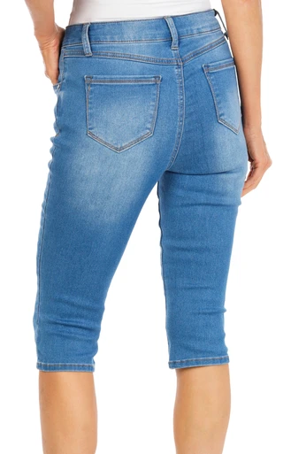 Thumbnail 2: 1822 Women's Petite Denim Capris  