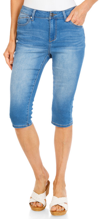 Thumbnail 3: 1822 Women's Petite Denim Capris  