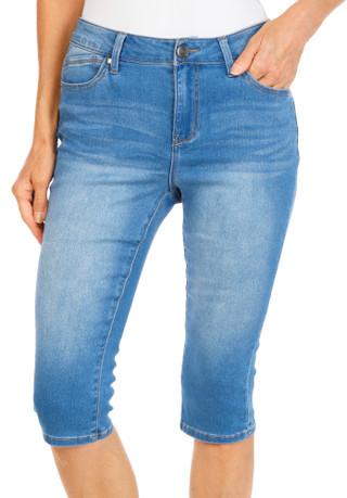Thumbnail 1: 1822 Women's Petite Denim Capris  