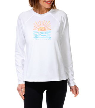 Thumbnail 1: Life is Good Women's Rashguard Swim Top  