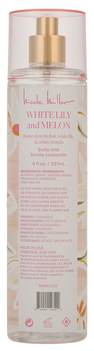Thumbnail 2: Nicole Miller 8 oz White Lilly & Melon Body Mist  