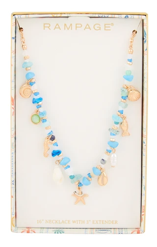 Thumbnail 1: Rampage Sealife Charm Beaded Necklace  