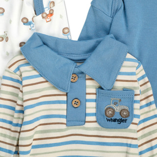 Thumbnail 2: Wrangler Baby Boys 3 Pk Creepers 