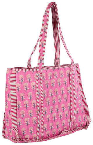 Thumbnail 2: Haute Dreamz Jaipur Booti Frilly Floral Tote 