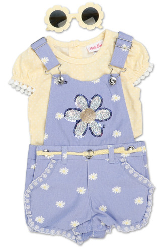 Thumbnail 1: Little Lass Baby Girls 3 Pc Shorts Set 