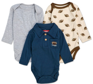 Thumbnail 1: Wrangler Baby Boys 3 Pk Creepers 
