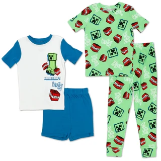 Thumbnail 1: Minecraft Boys 4 Pc Pajama Pants Set 
