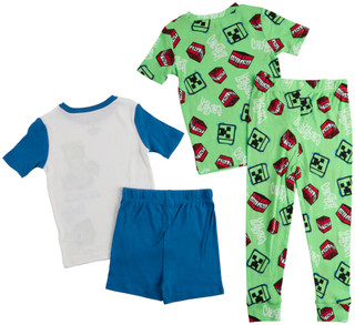 Thumbnail 4: Minecraft Boys 4 Pc Pajama Pants Set 