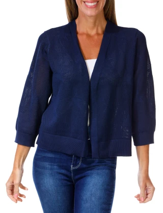 Thumbnail 1: ADRIENNE VITTADINI Women's Solid Open Front Cardigan  