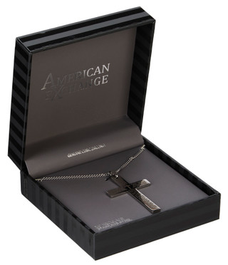 Thumbnail 1: AMERICAN EXCHANGE Men's Stainless Steel Cross Pendant Necklace  