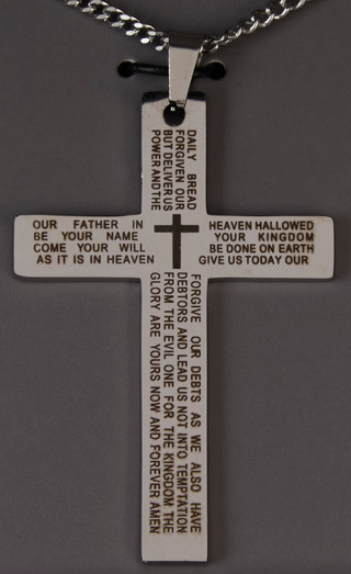 Thumbnail 3: AMERICAN EXCHANGE Men's Stainless Steel Cross Pendant Necklace  