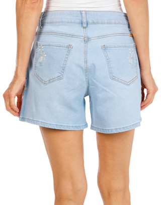 Thumbnail 2: Stella Parker Girls Embroidered Floral Shorts  