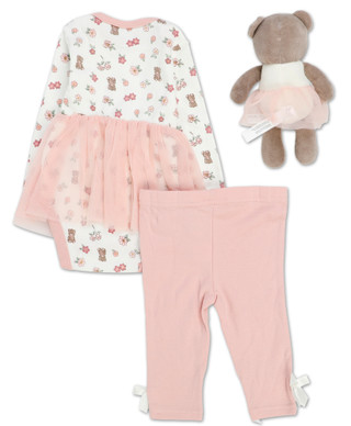 Thumbnail 2: DREAMGRO Baby Girls 3 Pc Pants Set 