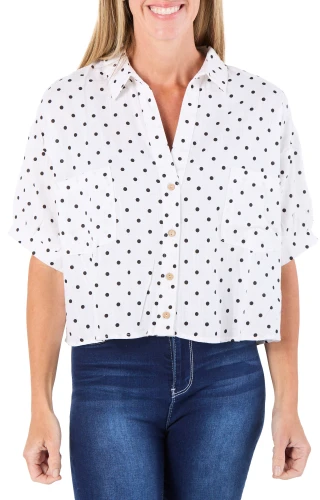 Thumbnail 1: HYFVE Women's Linen Button Down Top 