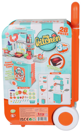 Thumbnail 2: Brooklyn Lollipop 28 Pc Kitchen Play Set with Rolling Travel Case 