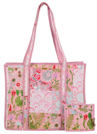 Thumbnail 1: Haute  Quilted Floral Tote  