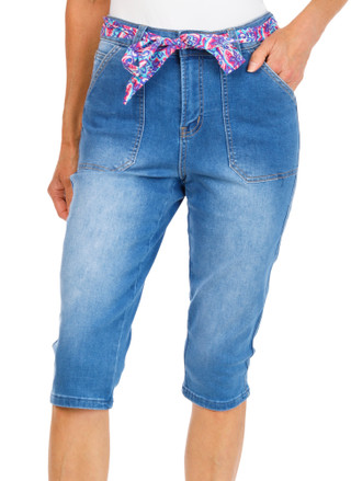 Thumbnail 1: Stella Parker Women's Denim Capris  