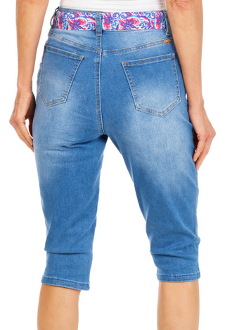 Thumbnail 3: Stella Parker Women's Denim Capris  
