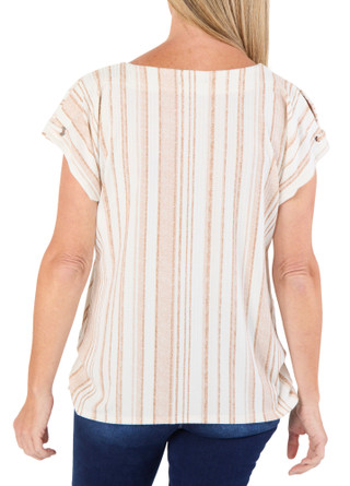 Thumbnail 2: Cure Apparel Women's Ribbed Side Ruched Top  