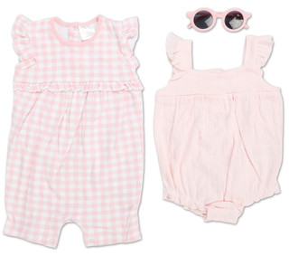 Thumbnail 1: Jessica Simpson Baby Girls 3 Pc Romper Set 