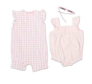 Thumbnail 2: Jessica Simpson Baby Girls 3 Pc Romper Set 