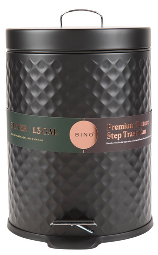 Thumbnail 1: Bino 1.3 gal Premium Texture Step Trash Can with Removable Bin 