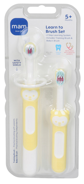 Thumbnail 1: MAM 2 Pk Learn To Brush Set  