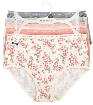 Thumbnail 1: Laura Ashley Women's 5 Pk Brief Panties  