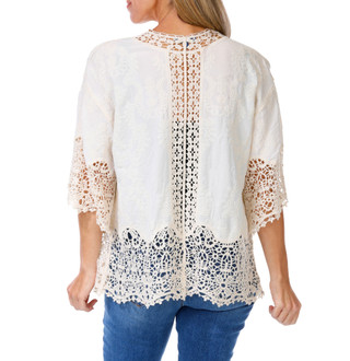 Thumbnail 2: Democracy Women's Crochet Kimono  