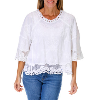 Thumbnail 1: Democracy Women's Crochet Embroidered Top  