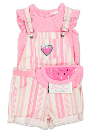 Thumbnail 1: Little Lass Little Girls 3 Pc Shorts Set 