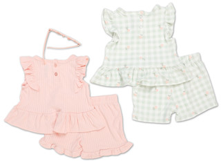 Thumbnail 2: Little Lass Baby Girls 5 Pc Shorts Set  