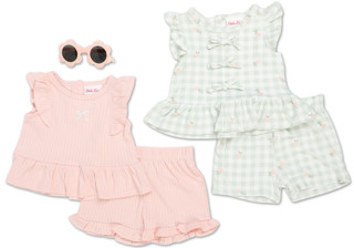 Thumbnail 1: Little Lass Baby Girls 5 Pc Shorts Set  