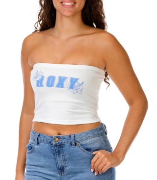 Thumbnail 1: ROXY Juniors Logo Crop Tube Top  