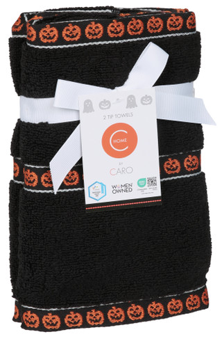 Thumbnail 1: Caro Home 2 Pk Finger Tip Halloween Towels 