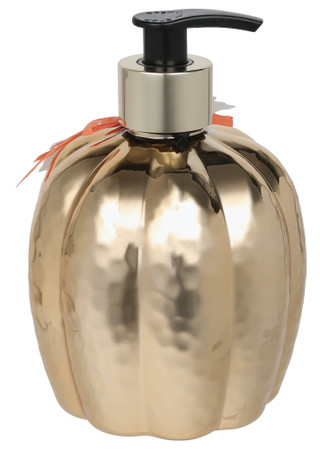 Thumbnail 2: Tahari Vanilla Amber Scented Hand Soap in Gold Pumpkin Dispenser 