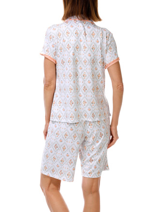 Thumbnail 2: Laura Ashley Women's 2 Pc Oh So Soft Pajama Shorts Set 