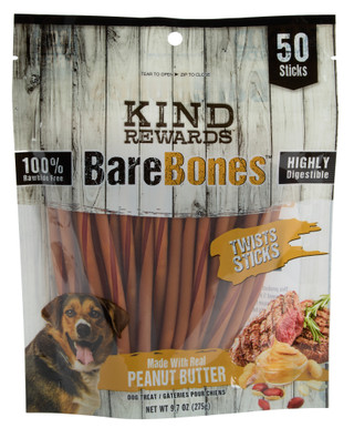 Thumbnail 1: Kind Rewards 50 ct Bare Bones Peanut Butter Twist Sticks  